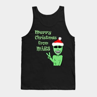 Merry Christmas from Mars Green Martian Tank Top